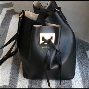 Michael Kors Collection Miranda Black Bucket Bag